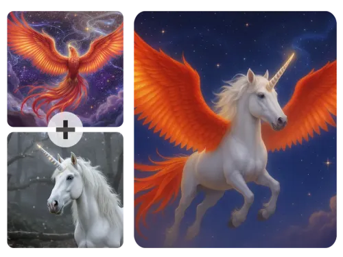 AI Image Blender Tool: Combine Man’s Photo with Headphones Image Example