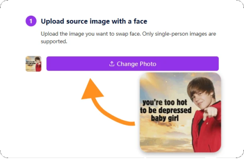 Step 1 — Upload a Face Photo