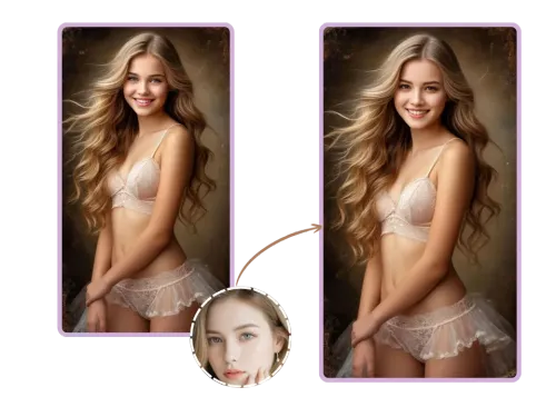 Sexy goddess video face swap