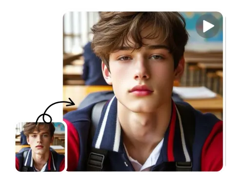 Handsome guy video face swap