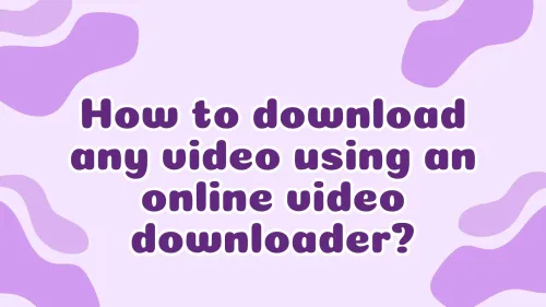 How to Download Any Video Using Online Video Downloader?
