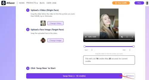 How To Face Swap Video Online without Watermark-step 3